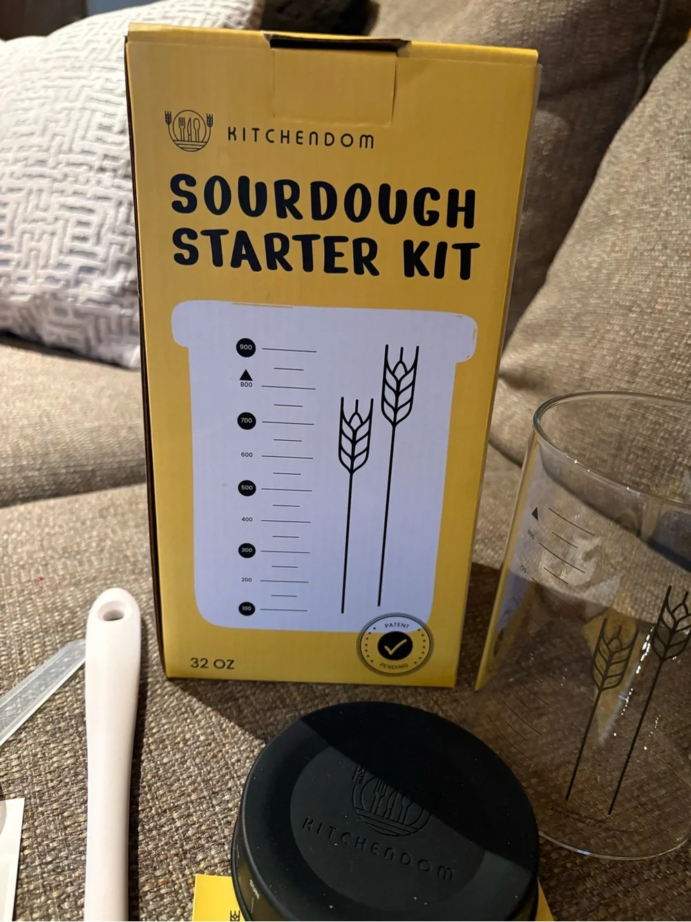 KitchenDom Sourdough Starter Kit - Yellow New in Original Box